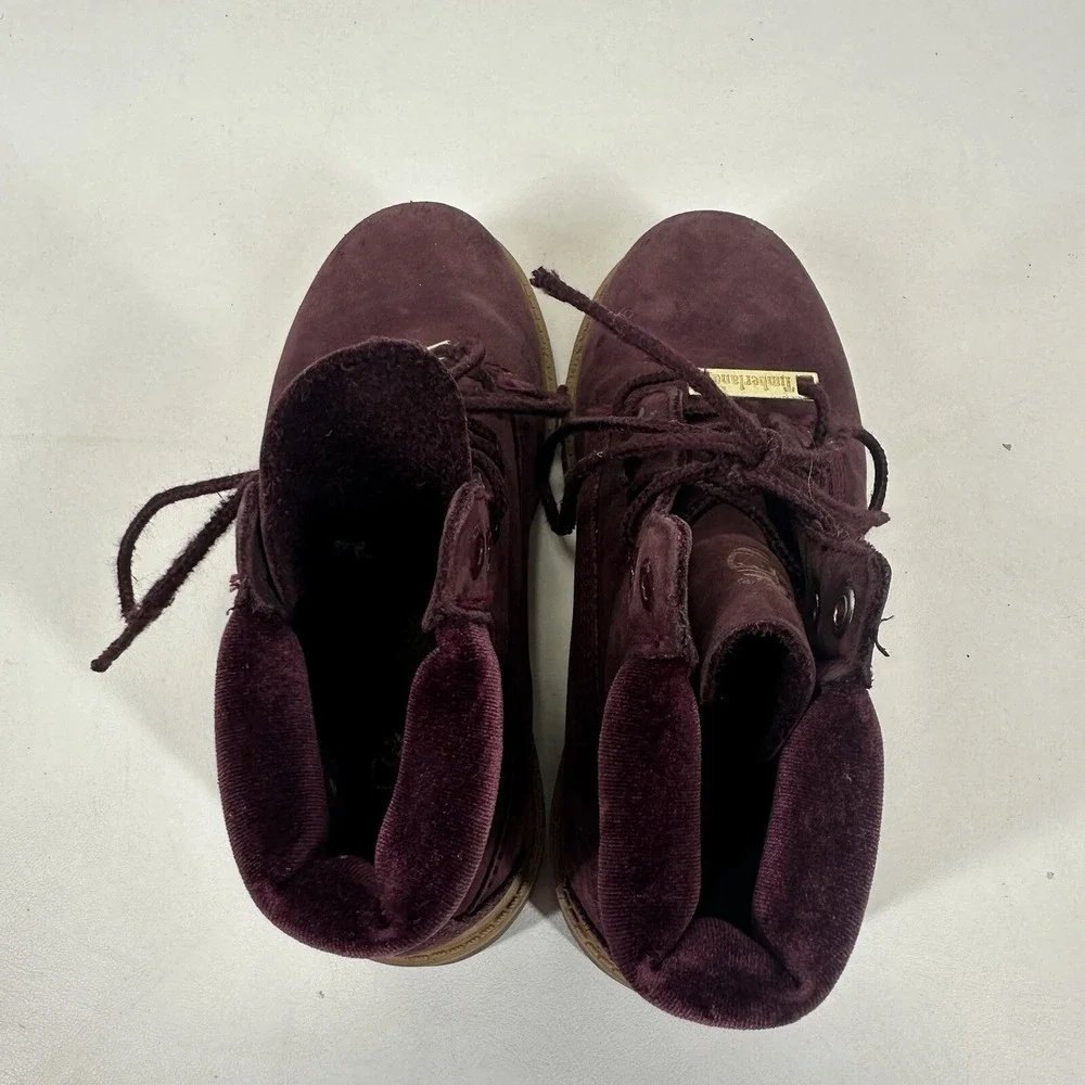 Timberland Girls Size 1 Maroon Suede‎ Boots
